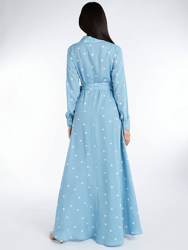 Aab Polka Dot Maxi Dress, Blue Sky