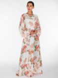 Aab Grasse Rose Print Maxi Dress, Pink/Multi