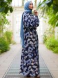 Aab Iris Haynei Floral Print Maxi Dress, Blue/Multi