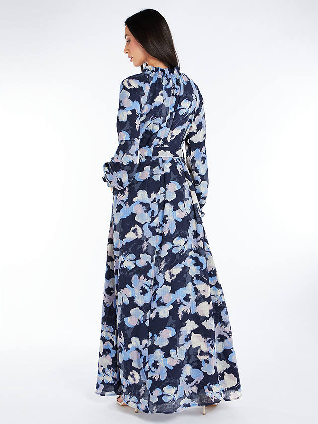 Aab Iris Haynei Floral Print Maxi Dress, Blue/Multi