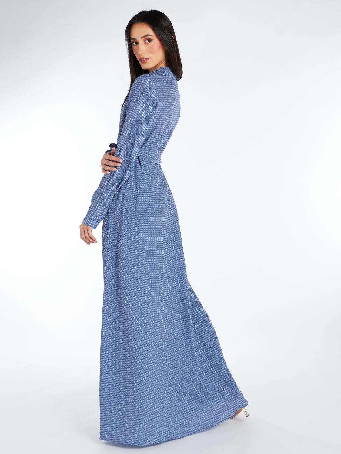 Aab Jacquard Print Maxi Dress, Blue, S Regular