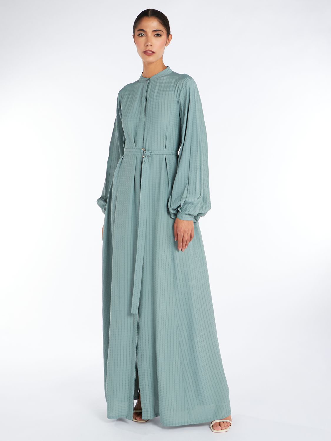 Aab Sage Jacquard Maxi Dress, Green Mid, L Regular