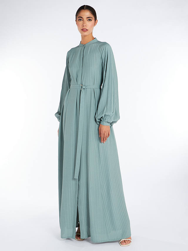 Aab Sage Jacquard Maxi Dress, Green Mid