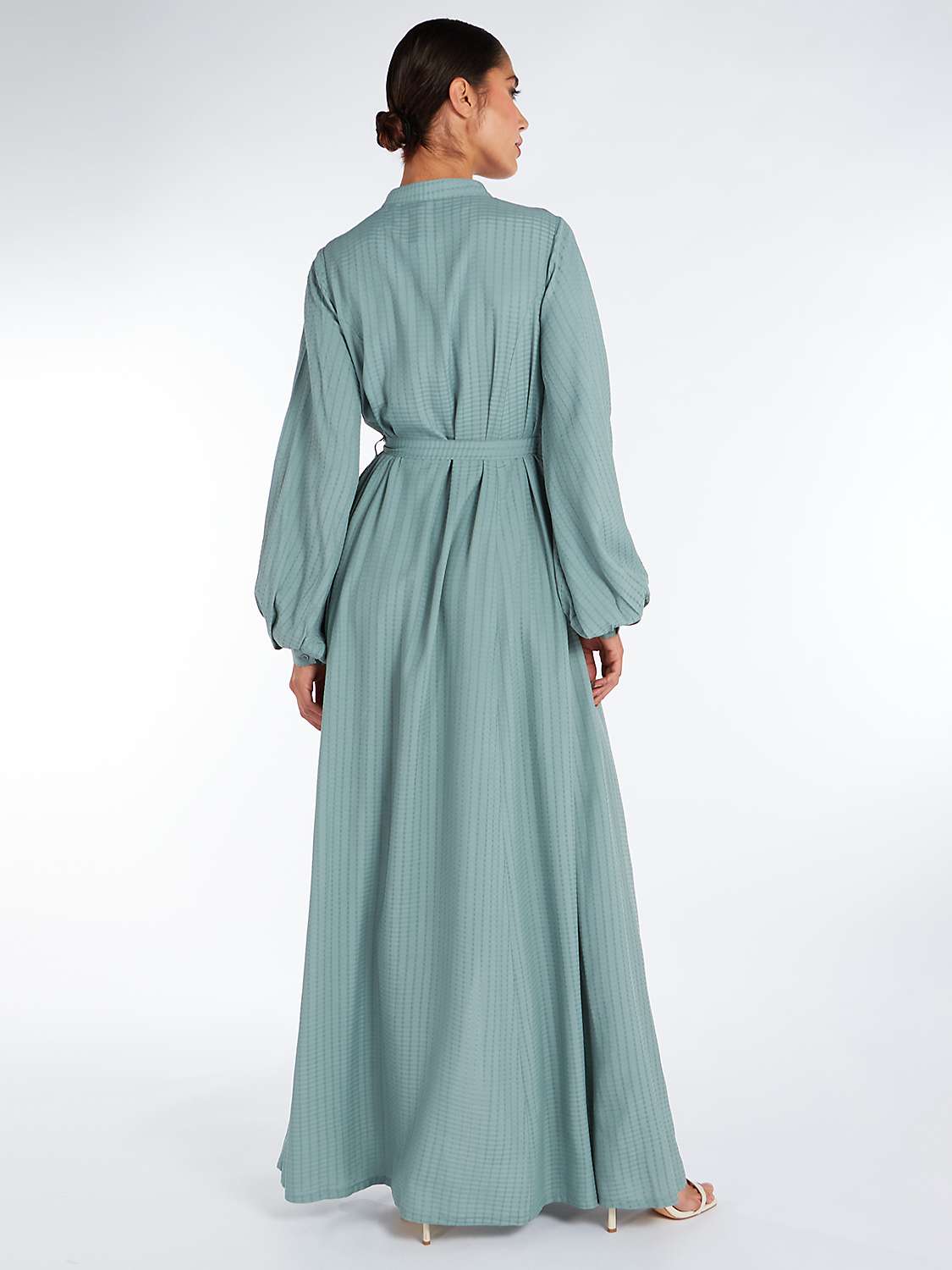 Buy Aab Sage Jacquard Maxi Dress, Green Mid Online at johnlewis.com