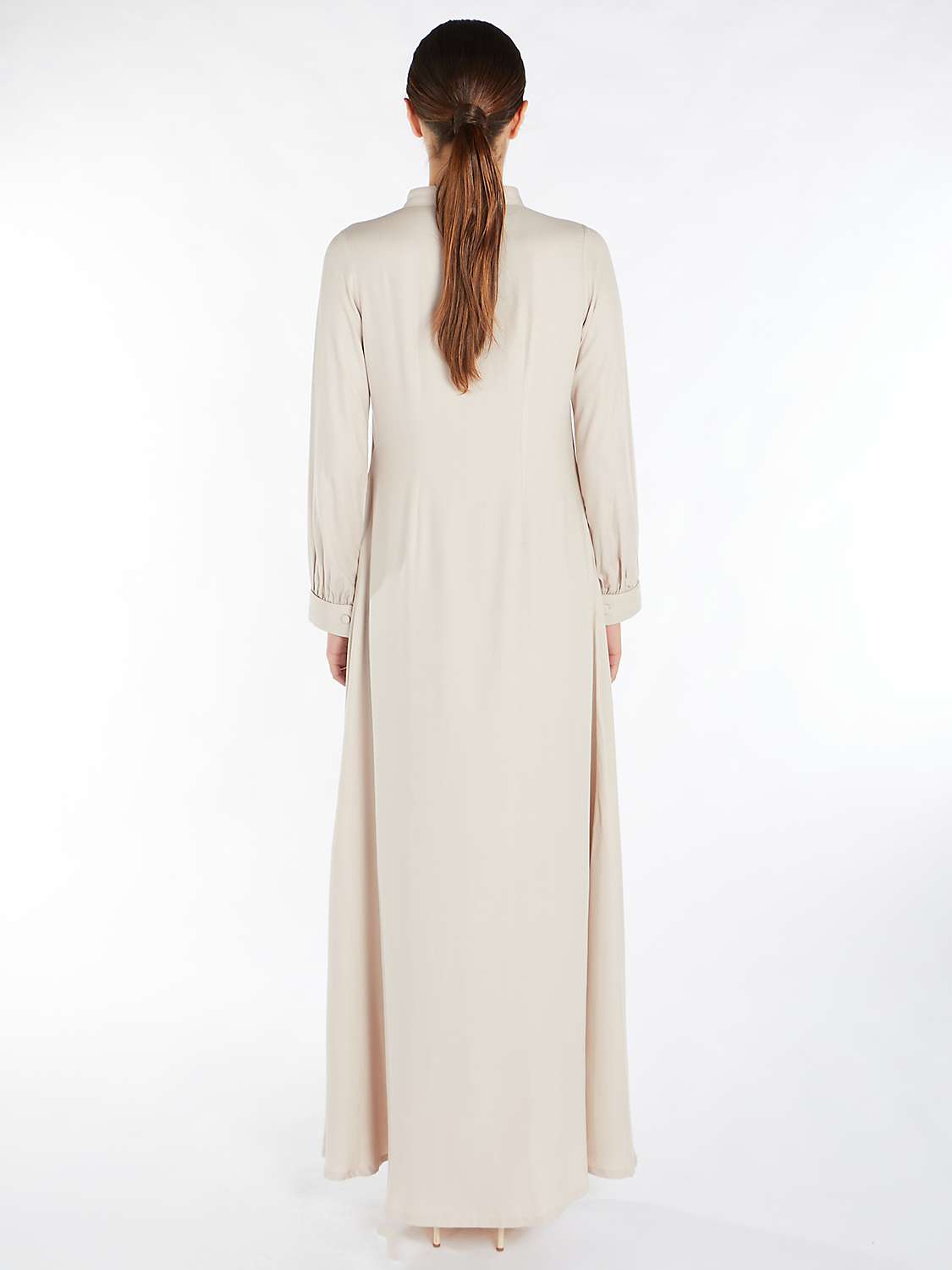 Buy Aab Venetian Waters Maxi Dress, Grey Light Online at johnlewis.com