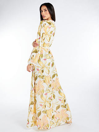 Aab Nymphaea Floral Print Maxi Dress, Yellow/Multi