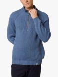 Peregrine Felix Zip Neck Jumper, Blue