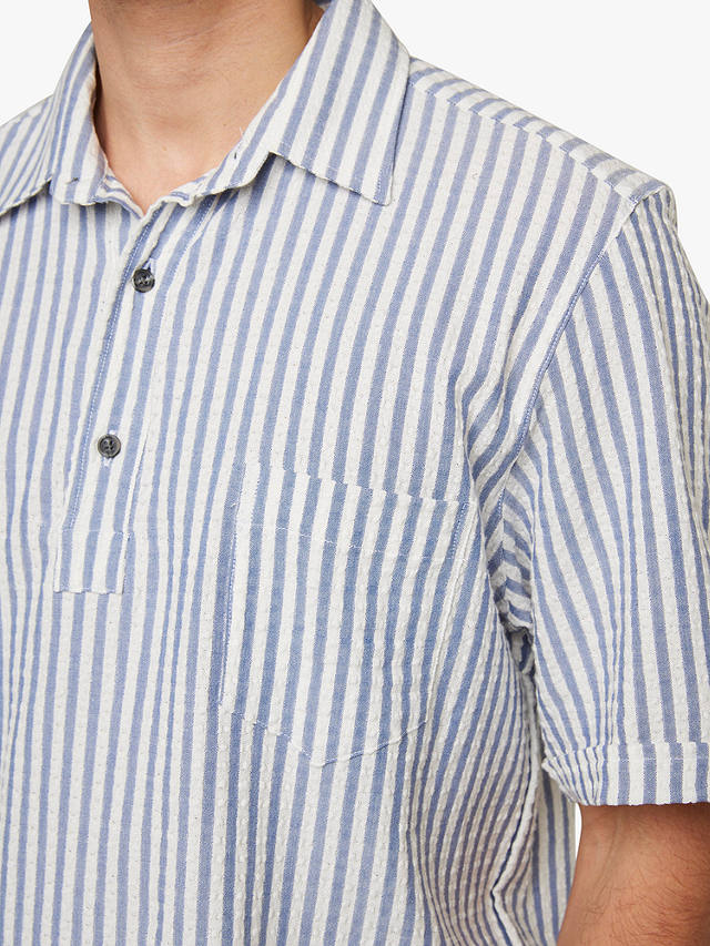 Peregrine Cabin Short Sleeve Shirt, Blue/White