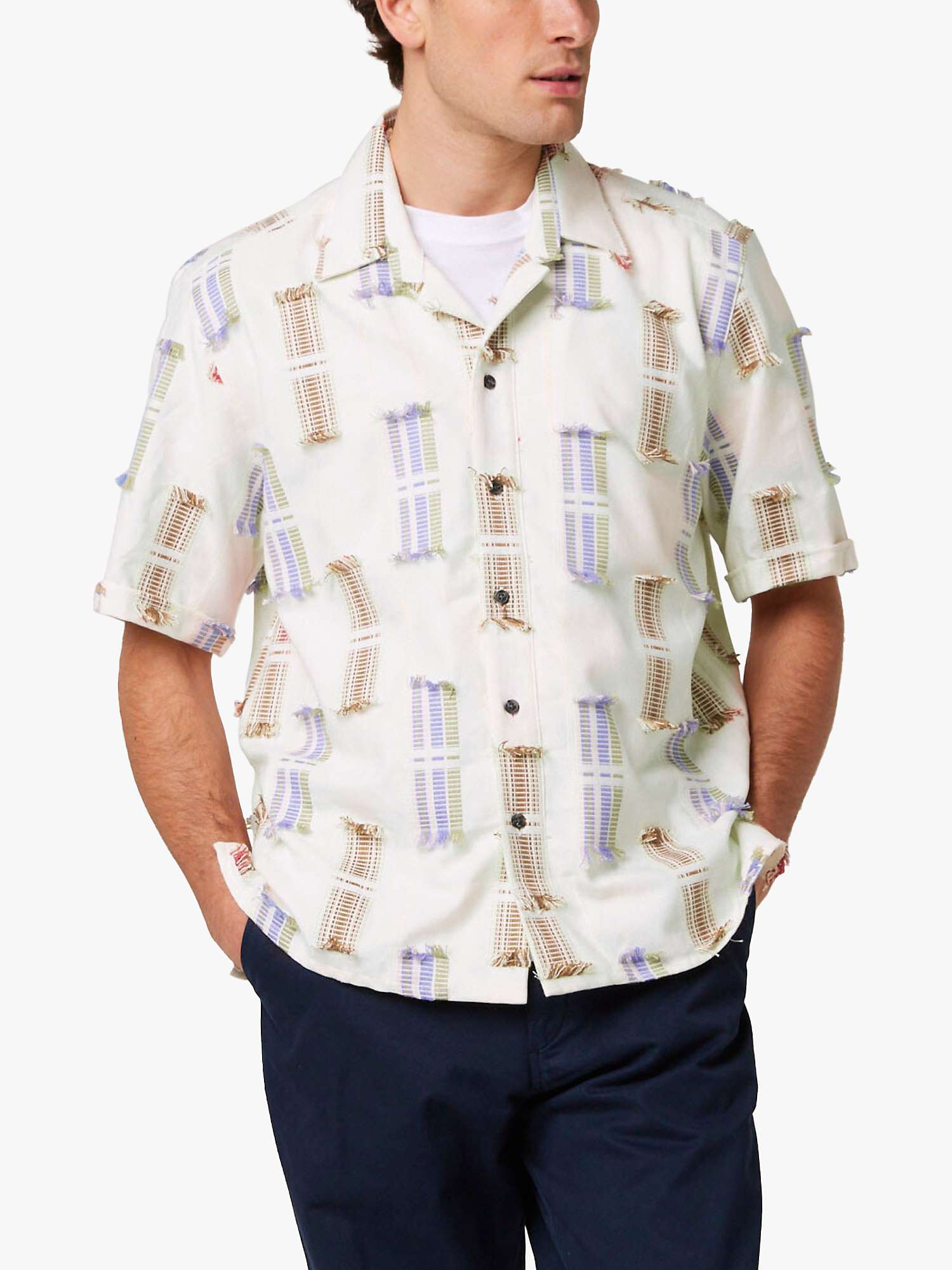 Buy Peregrine Creek Short Sleeve Shirt, White/Multi Online at johnlewis.com