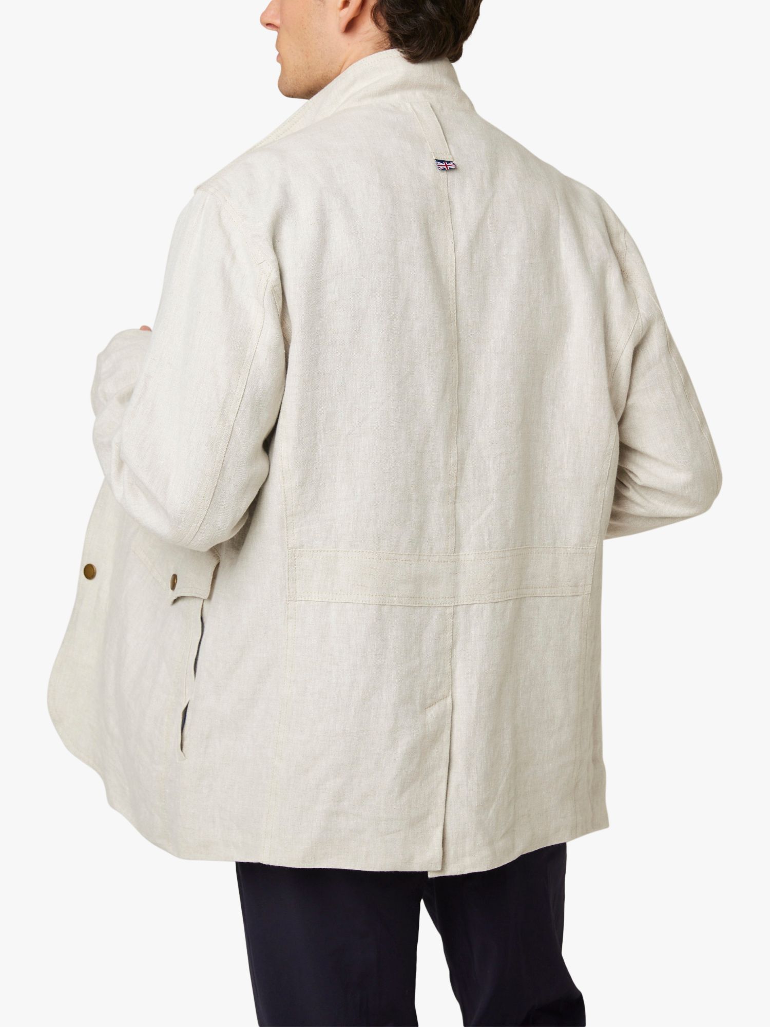 Peregrine Malvern Linen Jacket, Natural, S