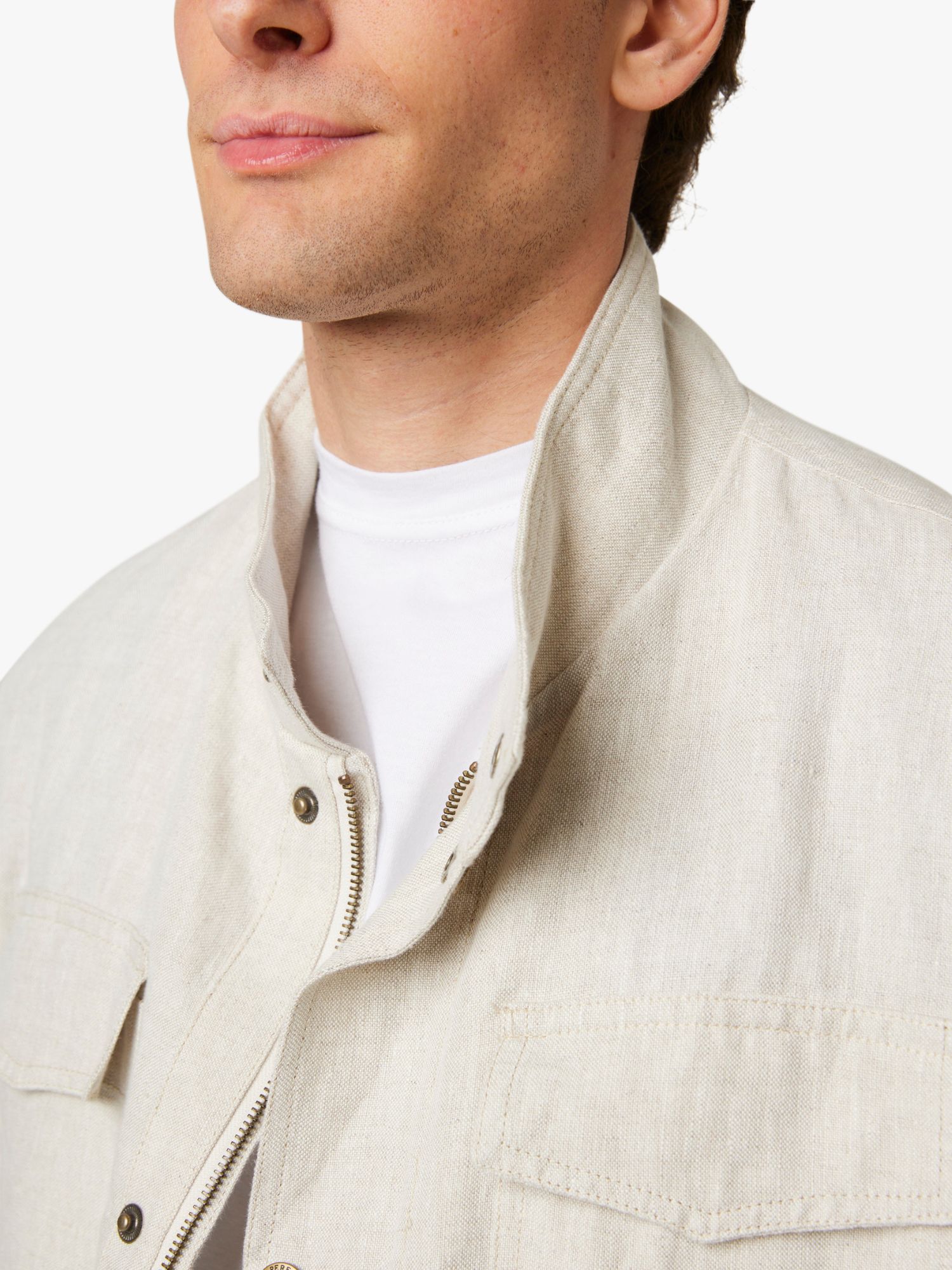 Peregrine Malvern Linen Jacket, Natural, S
