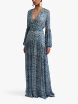 Malina Alicia Coastal Floral Maxi Dress Blue Multi at John Lewis