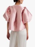 Malina Cleo Oversized Puff Sleeve Blouse, Blush