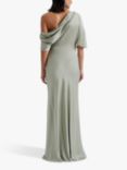 Malina Marisa One Shoulder Satin Maxi Dress, Sage