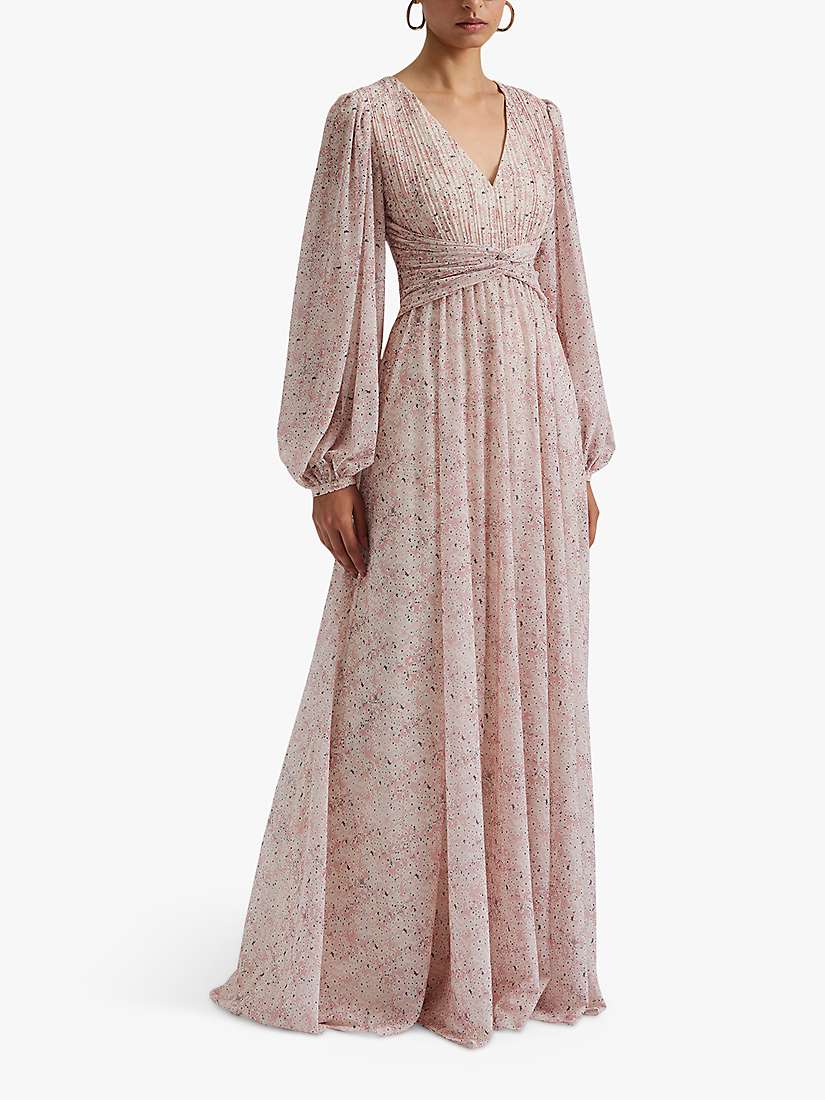 Buy Malina Lamia Floral Ruched Waist Maxi Dress, Mist Online at johnlewis.com