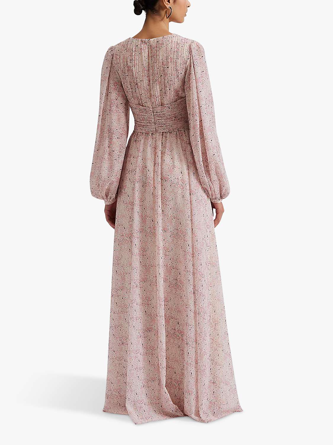 Buy Malina Lamia Floral Ruched Waist Maxi Dress, Mist Online at johnlewis.com