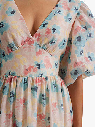 Malina Freya Floral Puff Sleeve Maxi Dress, Multi