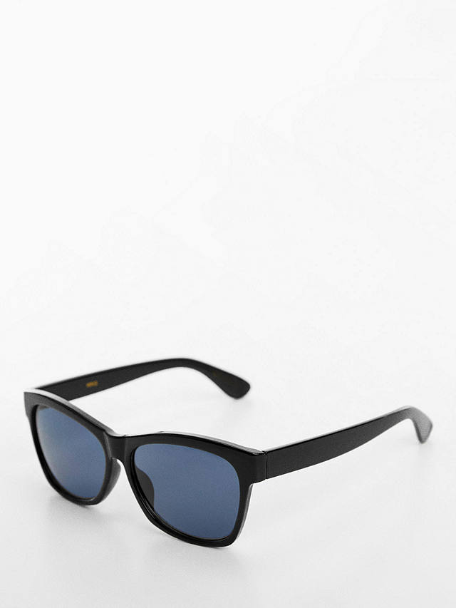Mango Women's Milan D-Frame Sunglasses, Black/Blue