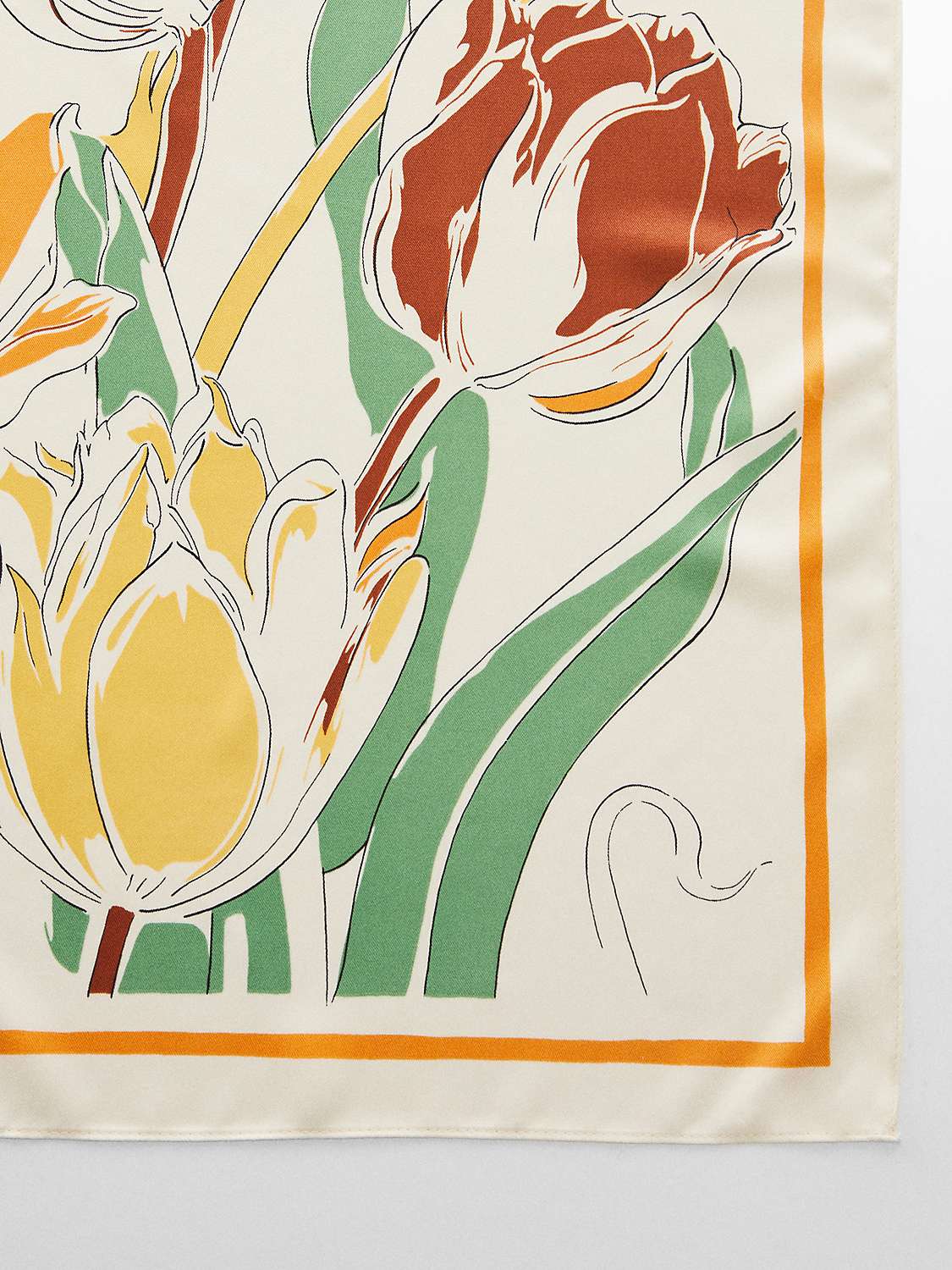 Buy Mango Tulip Floral Scarf, Light Beige/Multi Online at johnlewis.com