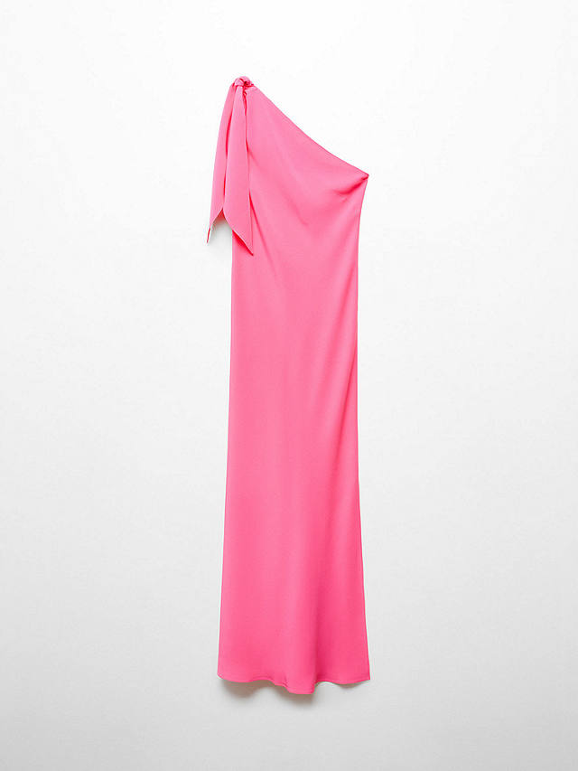 Mango Lazaro Asymmetric Bow Maxi Dress, Pink
