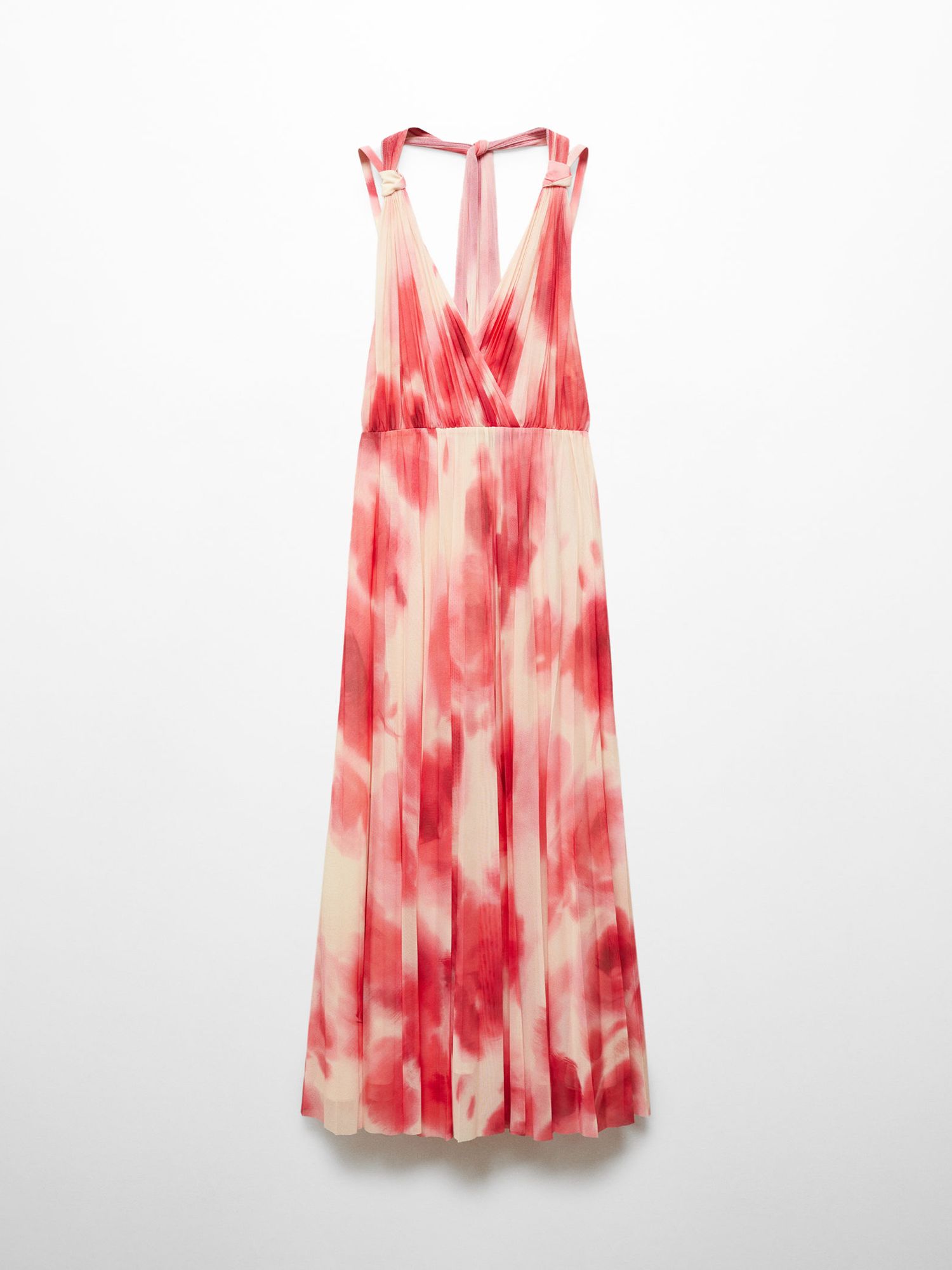 Buy Mango Olimpia Pleated Maxi Dress, Bright Red Online at johnlewis.com