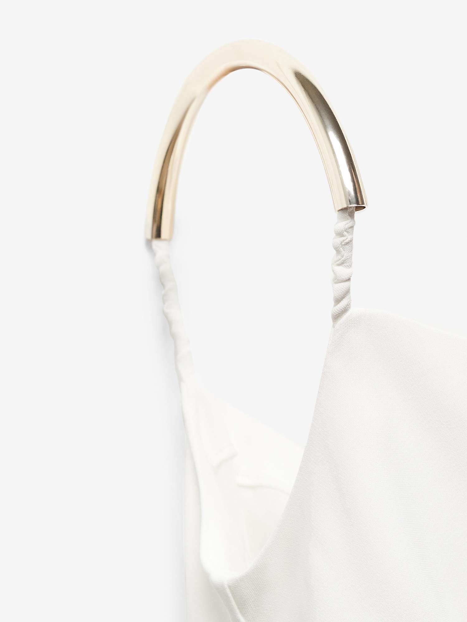 Buy Mango Sissi Metallic Detail Maxi Dress, White Online at johnlewis.com