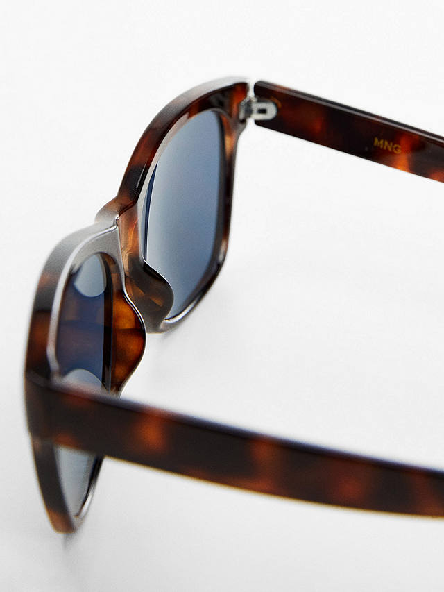 Mango Women's Milan D-Frame Sunglasses, Tortoiseshell/Blue