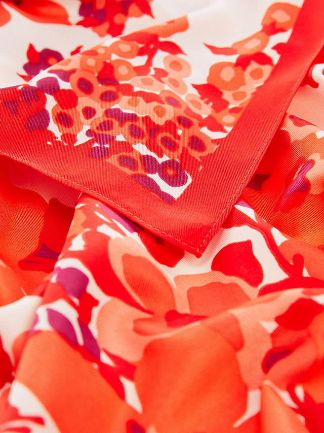 Mango Cora Floral Scarf, Red