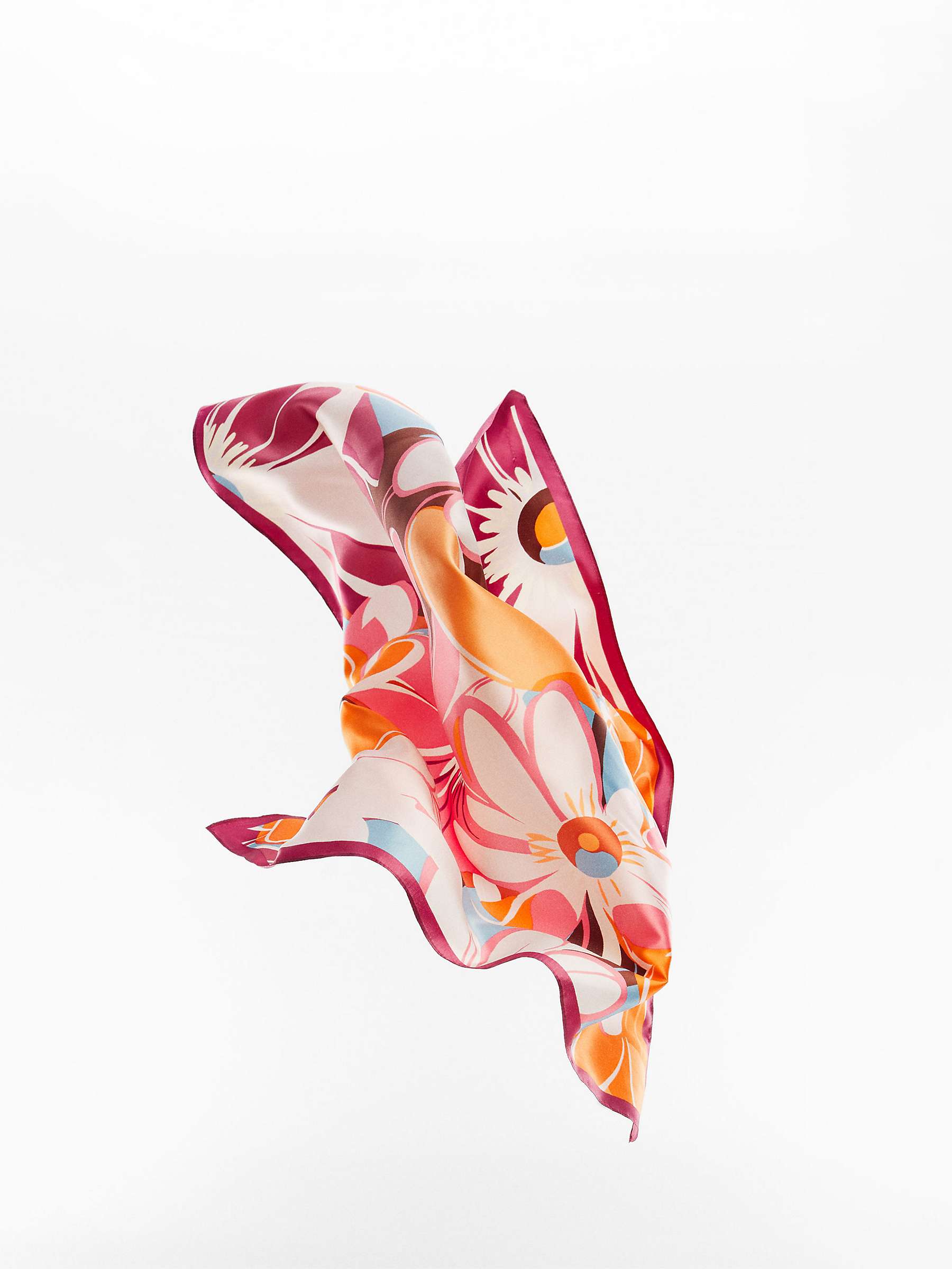Buy Mango Daisy Floral Scarf, Pink/Multi Online at johnlewis.com