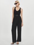 Mango Nichy Wide Leg Sleeveless Jumpsuit, Black