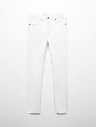 Mango Isa Skinny Cropped Jeans, White