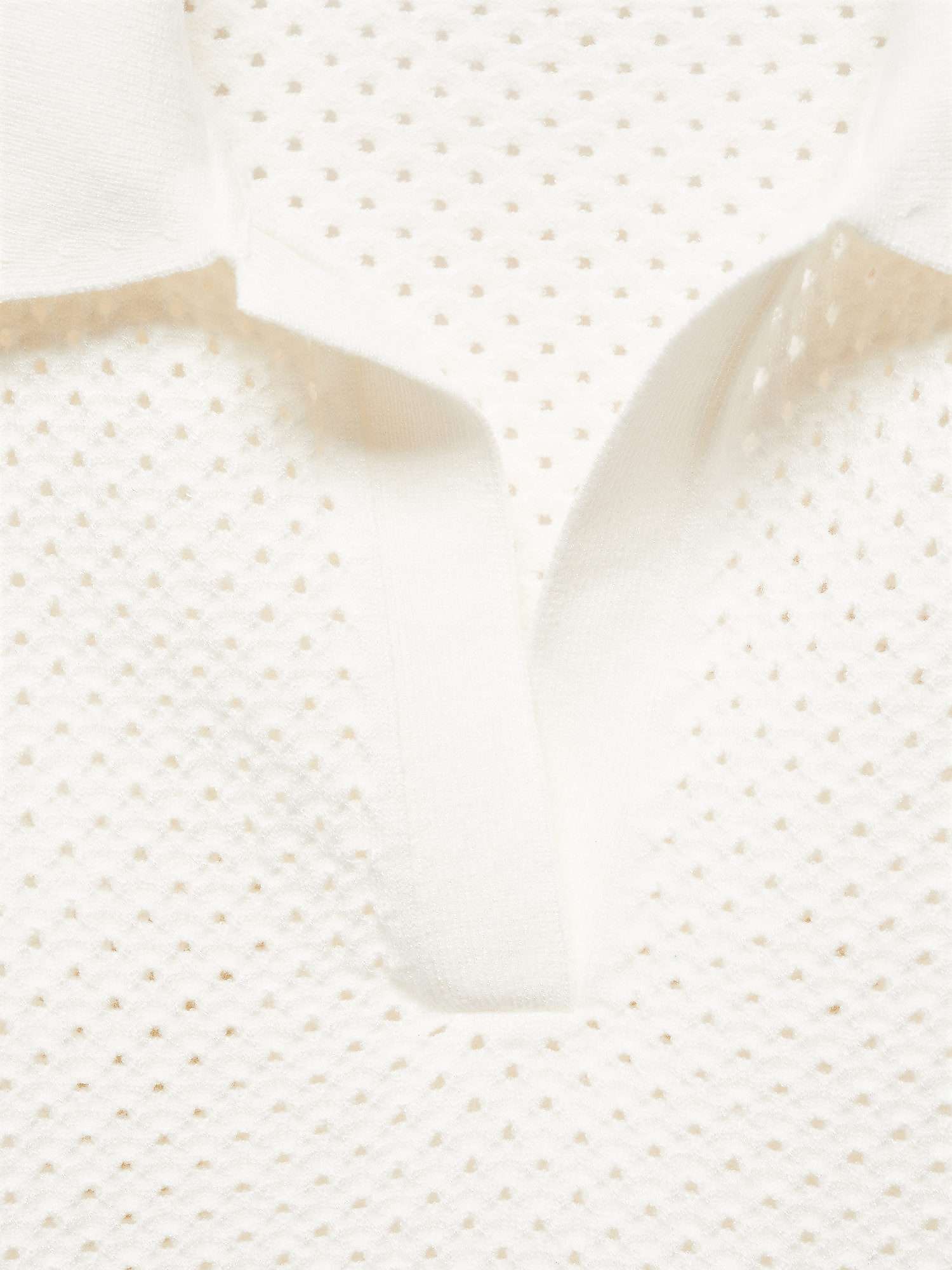 Buy Mango Paola Textured Crop Top, Natural White Online at johnlewis.com