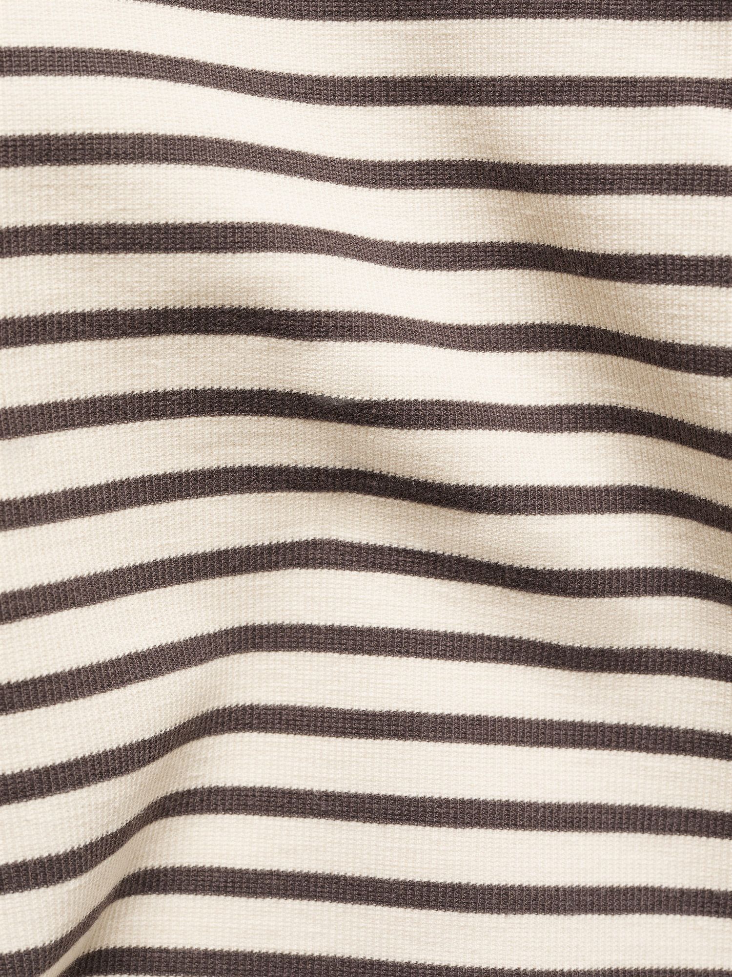 Mango Rose Cotton Blend Striped Sweatshirt, Light Beige, L
