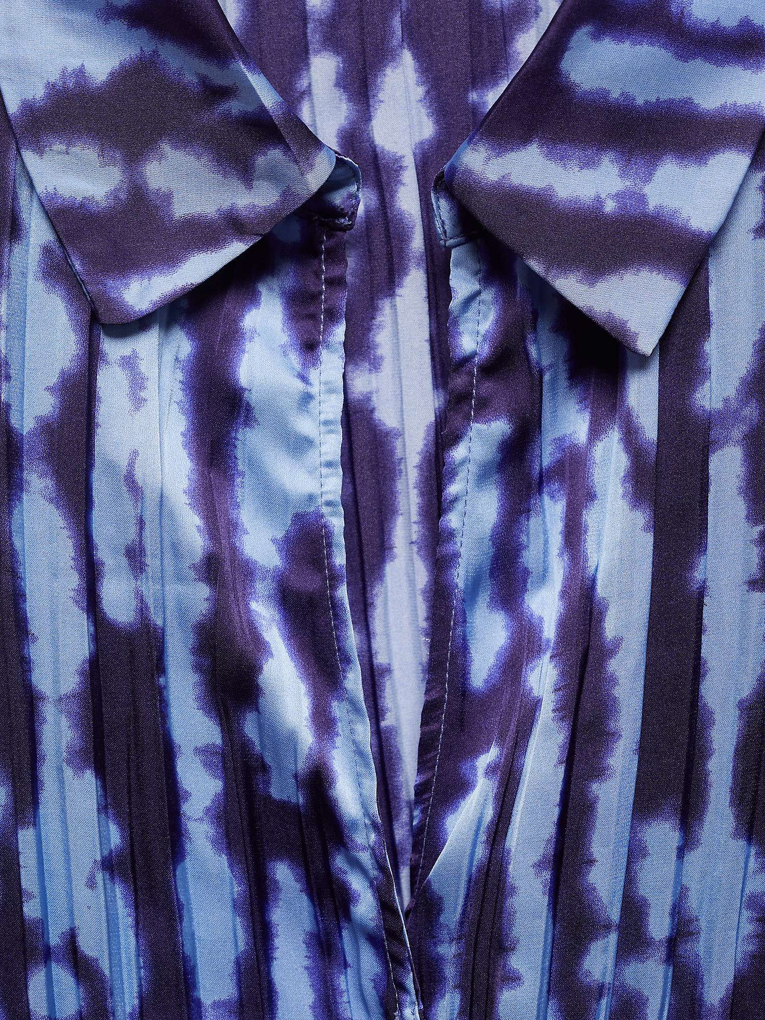 Buy Mango Bouquet Shirred Shirt, Medium Blue Online at johnlewis.com