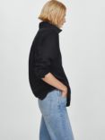 Mango Samara Linen Shirt, Black