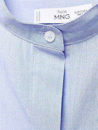 Mango Lucas Cotton Poplin Shirt, Medium Blue
