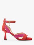 Moda in Pelle Livelia Suede Heeled Sandals, Pink/Red