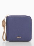 Mango Chulo Faux Leather Two-Tone Wallet, Medium Blue