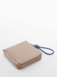 Mango Chulo Faux Leather Two-Tone Wallet, Light Beige