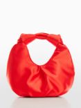 Mango Pauli Satin Evening Bag, Bright Red