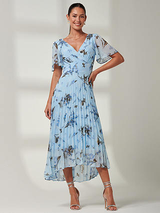 Jolie Moi Vanya Chiffon Maxi Dress, Blue/Multi