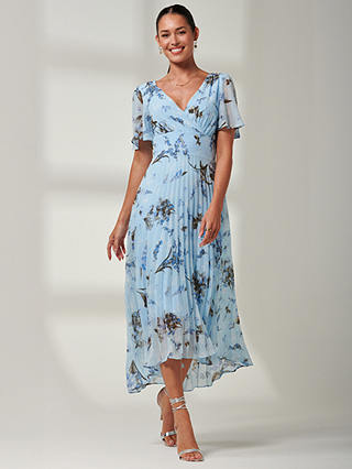 Jolie Moi Vanya Chiffon Maxi Dress, Blue/Multi