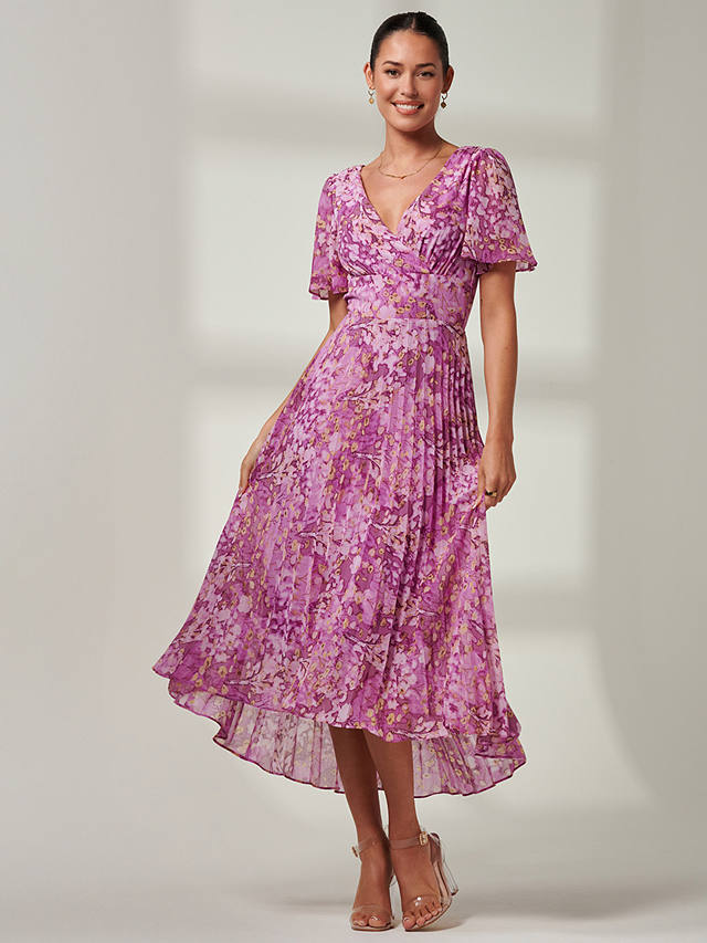 Jolie Moi Vanya Chiffon Maxi Dress, Purple/Multi