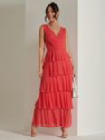 Jolie Moi Mesh Maxi Dress, Red