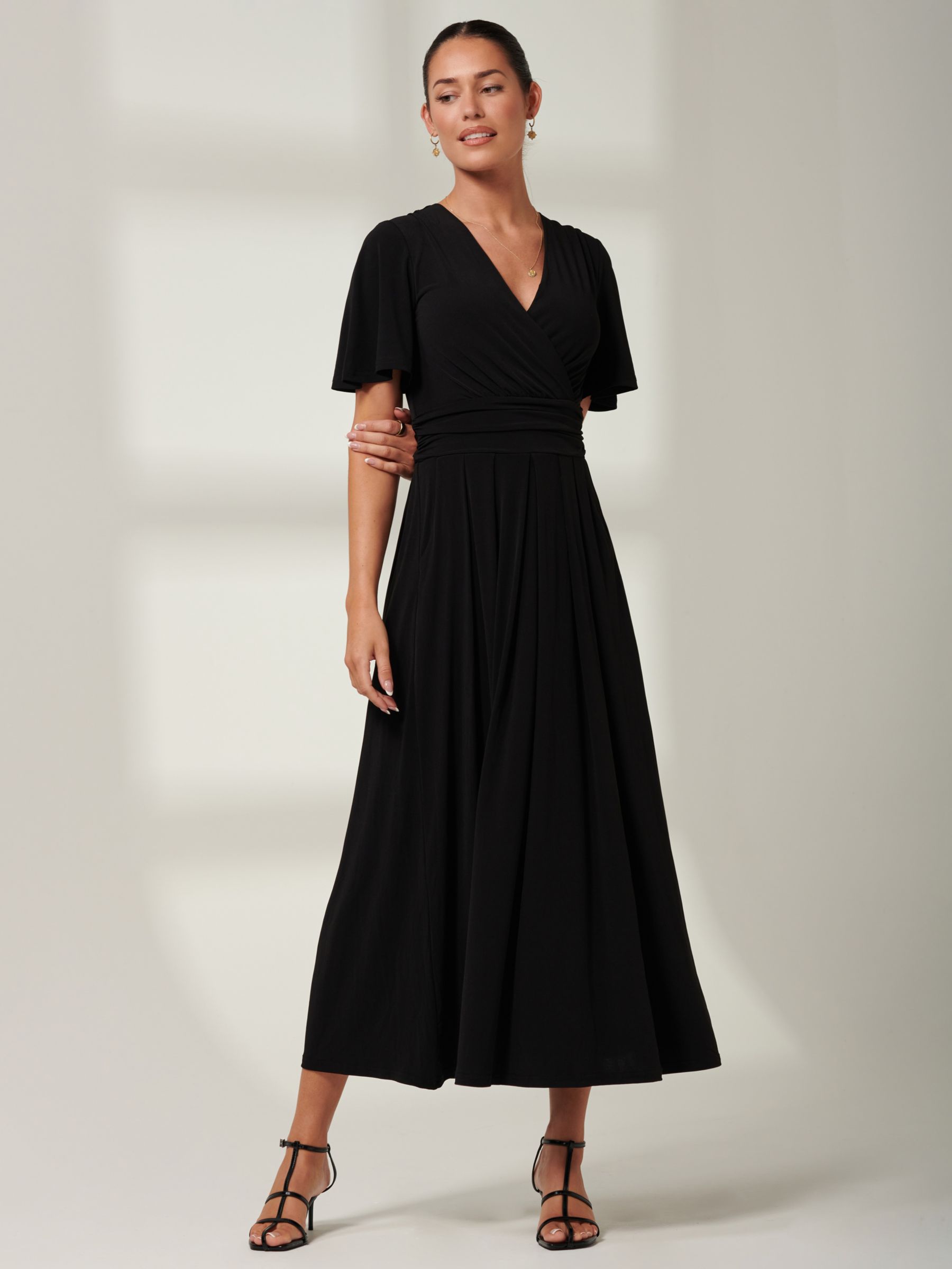 Buy Jolie Moi Eldoris Jersey Maxi Dress, Black Online at johnlewis.com