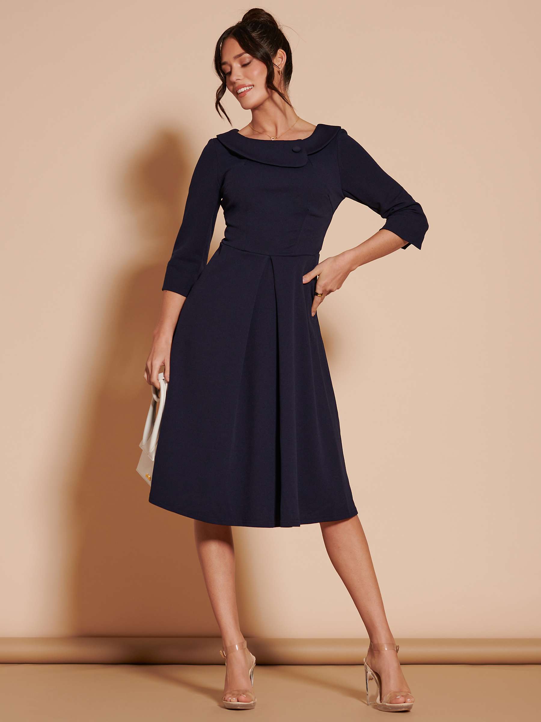 Buy Jolie Moi Fold Neck Midi Dress Online at johnlewis.com