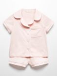 Mango Baby Cliviab Polka Dot Shorts Cotton Pyjamas, Pink