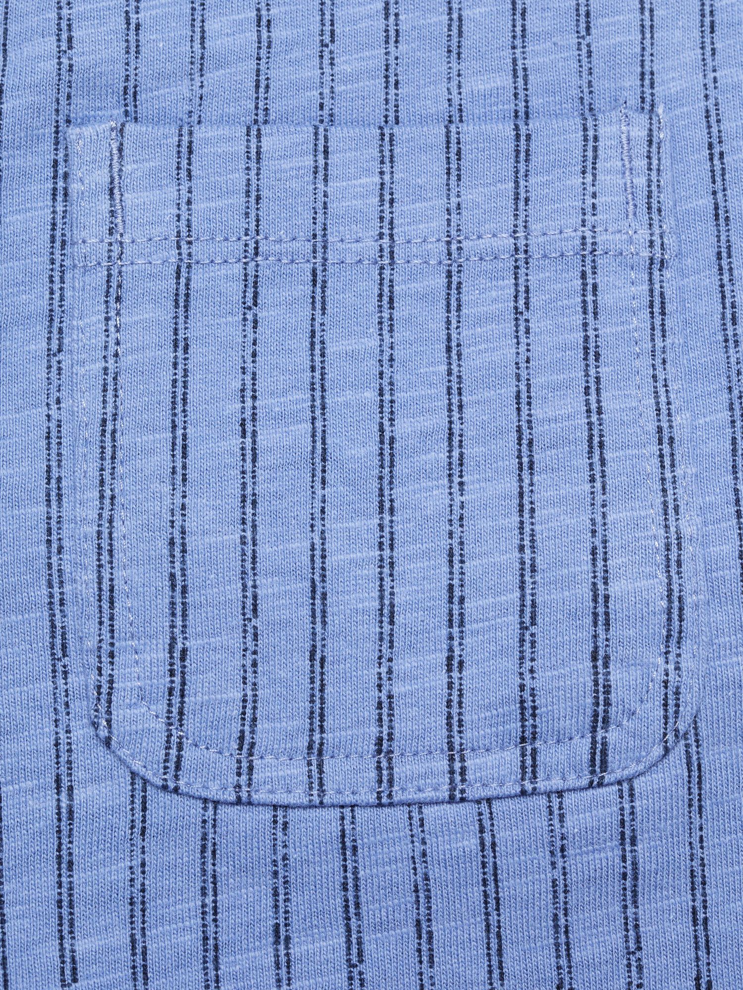 Mango Kids' Zarauz Stripe Jumpsuit, Medium Blue, 12-18 months