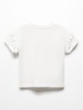Mango Kids' Embossed Shoes T-Shirt, Natural White/Multi
