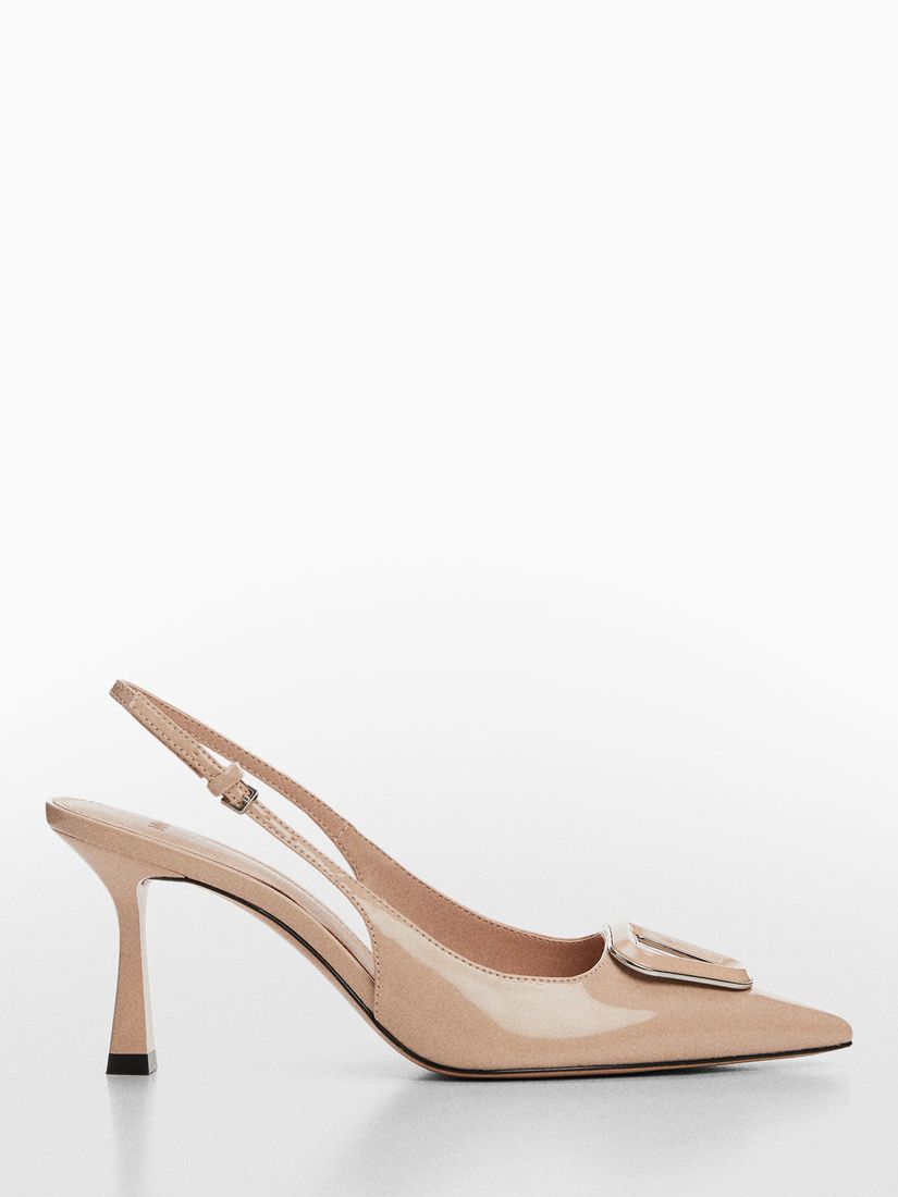 Mango Franie Patent Leather Slingback Heel Shoes